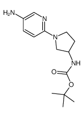 tert-butyl N-[(3R)-1-(5-aminopyridin-2-yl)pyrrolidin-3-yl]carbamate Structure