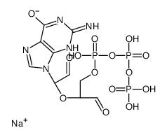 GUANOSINE 5'-TRIPHOSPHATE 2',3'-DIALDEHYDE SODIUM SALT structure