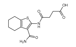 N-(3-CARBAMOYL-4,5,6,7-TETRAHYDRO-BENZO[B]THIOPHEN-2-YL)-SUCCINAMIC ACID Structure