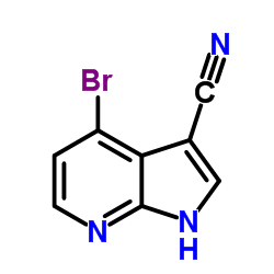 4-Bromo-1H-pyrrolo[2,3-b]pyridine-3-carbonitrile structure