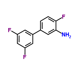 [1,1'-Biphenyl]-3-amine, 3',4,5'-trifluoro-结构式