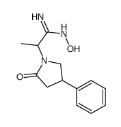 1-Pyrrolidineethanimidamide, N-hydroxy-alpha-methyl-2-oxo-4-phenyl-结构式