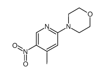 4-{5-nitro-4-methyl-2-pyridinyl}morpholine structure