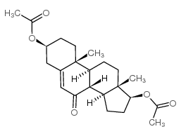 (3-acetyloxy-10,13-dimethyl-7-oxo-1,2,3,4,8,9,11,12,14,15,16,17-dodecahydrocyclopenta[a]phenanthren-17-yl) acetate Structure