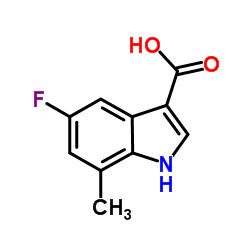 5-Fluoro-7-methyl-1H-indole-3-carboxylic acid Structure