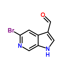 5-Bromo-1H-pyrrolo[2,3-c]pyridine-3-carbaldehyde结构式