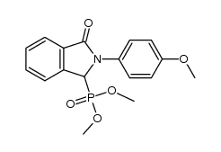 dimethyl 2-(4-methoxyphenyl)-3-oxoisoindolin-1-ylphosphonate结构式