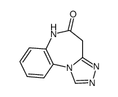 4H-(1,2,4)-triazolo(4,3-a)(1,5)benzodiazepin-5(6H)-one Structure