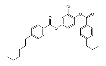 [2-chloro-4-(4-hexylbenzoyl)oxyphenyl] 4-propylbenzoate结构式