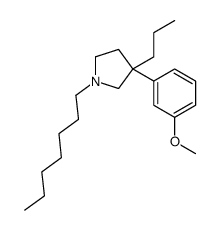 1-Heptyl-3-(m-methoxyphenyl)-3-propylpyrrolidine Structure