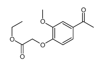 ethyl 2-(4-acetyl-2-methoxyphenoxy)acetate结构式