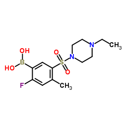 (5-((4-ethylpiperazin-1-yl)sulfonyl)-2-fluoro-4-methylphenyl)boronic acid Structure