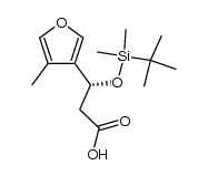 (R)-3-(tert-butyldimethylsilyl)oxy-3-(4-methylfuryl)propionic acid结构式