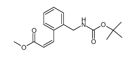 3-[2-(tert-butoxycarbonylamino-methyl)-phenyl]-acrylic acid methyl ester Structure