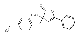 4-[(4-Methoxyphenyl)methyl]-4-methyl-2-phenyl-5(4H)-oxazolone结构式