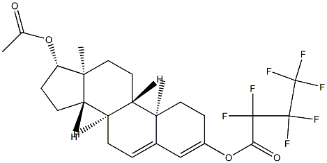 Androsta-3,5-diene-3,17β-diol 17-acetate 3-(heptafluorobutyrate)结构式