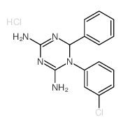 1,3,5-Triazine-2,4-diamine,1-(3-chlorophenyl)-1,6-dihydro-6-phenyl-, hydrochloride (1:1) Structure