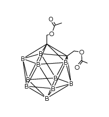 1.2-bis-(acetoxymethyl)-1.2-dicarba-closo-dodecaborane(12)结构式