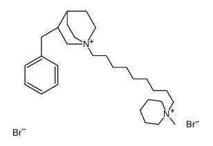 3-benzyl-1-[9-(1-methylpiperidin-1-ium-1-yl)nonyl]-1-azoniabicyclo[2.2.2]octane,dibromide Structure