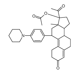 [(8S,11R,13S,14S,17R)-17-acetyl-13-methyl-3-oxo-11-(4-piperidin-1-ylphenyl)-1,2,6,7,8,11,12,14,15,16-decahydrocyclopenta[a]phenanthren-17-yl] acetate Structure