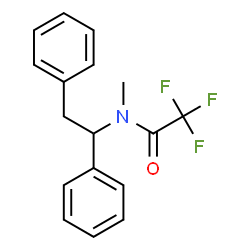 N-Methyl-N-(1,2-diphenylethyl)trifluoroacetamide结构式