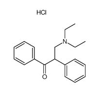 3-diethylamino-1,2-diphenyl-propan-1-one, hydrochloride结构式