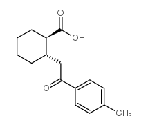 trans-2-[2-(4-methylphenyl)-2-oxoethyl]cyclohexane-1-carboxylic acid structure