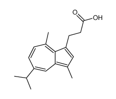 3,8-Dimethyl-5-(1-methylethyl)-1-azulenepropanoic acid structure