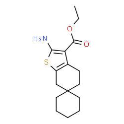 ethyl 2-amino-4,5,6,7-tetrahydrospiro[1-benzothiophene-6,1'-cyclohexane]-3-carboxylate structure