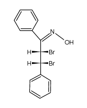 (2RS:3SR)-2.3-dibromo-1,3-diphenyl-propanone-(1)-seqcis-oxime Structure