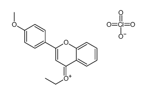 4-ethoxy-2-(4-methoxyphenyl)-1-benzopyrylium perchlorate结构式