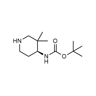 tert-Butyl N-[(4S)-3,3-dimethyl-4-piperidyl]carbamate structure