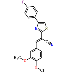 (2E)-3-(3,4-Dimethoxyphenyl)-2-[4-(4-fluorophenyl)-1,3-thiazol-2-yl]acrylonitrile图片