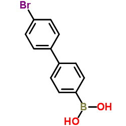 (4'-Bromo-4-biphenylyl)boronic acid structure