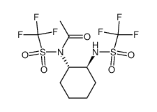 (1S,2S)-trans-N-acetyl-1,2-cyclohexanediylbis(1,1,1-trifluoromethanesulfonamide) Structure