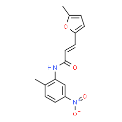 (2E)-3-(5-methylfuran-2-yl)-N-(2-methyl-5-nitrophenyl)prop-2-enamide结构式