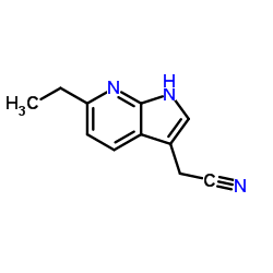 (6-Ethyl-1H-pyrrolo[2,3-b]pyridin-3-yl)acetonitrile Structure