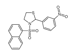 (9CI)-3-(1-萘磺酰基)-2-(3-硝基苯基)-噻唑烷结构式