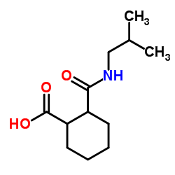 2-(Isobutylcarbamoyl)cyclohexanecarboxylic acid结构式