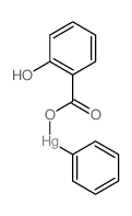 (2-hydroxybenzoyl)oxy-phenylmercury Structure