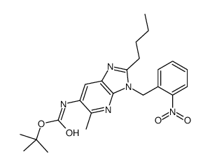 Carbamic acid, [2-butyl-5-methyl-3-[(2-nitrophenyl)methyl]-3H-imidazo[4,5-b]pyridin-6-yl]-, 1,1-dimethylethyl ester (9CI) structure