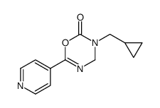 3-cyclopropylmethyl-6-pyridin-4-yl-3,4-dihydro-[1,3,5]oxadiazin-2-one Structure