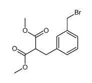 dimethyl 2-[[3-(bromomethyl)phenyl]methyl]propanedioate Structure