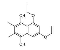 5,7-diethoxy-2,3-dimethylnaphthalene-1,4-diol结构式