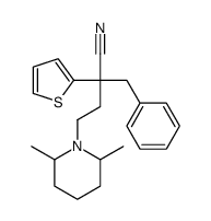 2,6-Dimethyl-α-(phenylmethyl)-α-(2-thienyl)-1-piperidinebutyronitrile structure