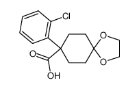 4-carboxy-4-(o-chlorophenyl)cyclohexanone, ethylene ketal Structure