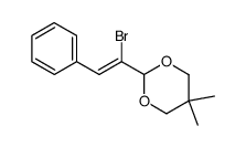 2-(1-bromo-2-phenyl-vinyl)-5,5-dimethyl-[1,3]dioxane结构式