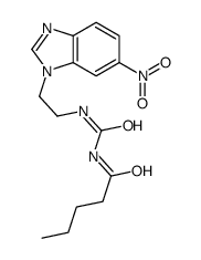 N-[2-(6-nitrobenzimidazol-1-yl)ethylcarbamoyl]pentanamide Structure