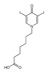 1,4-Dihydro-3,5-diiodo-4-oxo-1-pyridineheptanoic acid structure