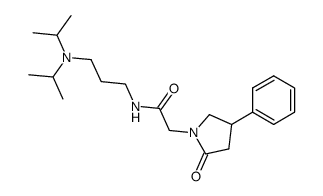 N-[3-[bis(1-methylethyl)amino]propyl]-2-oxo-4-phenyl-1-pyrrolidineacetamide结构式